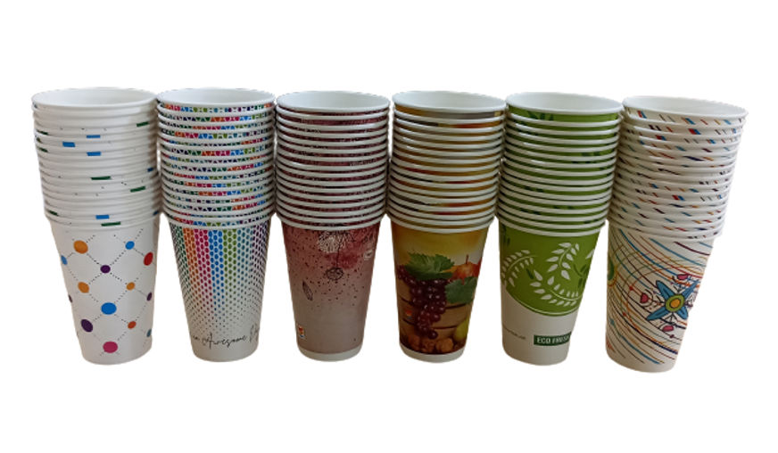 Vinay Trading Paper Printed Cups - 330 ml - Pack Of 25
