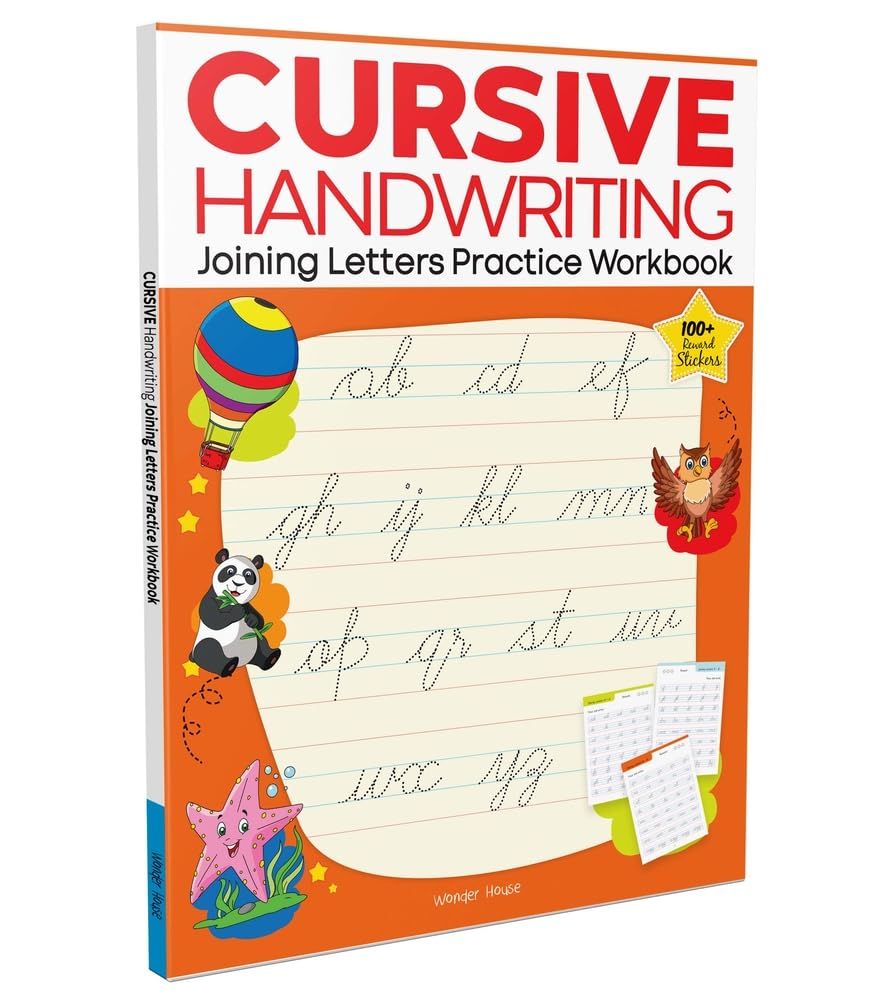 Cursive Handwriting - Joining Letters Practice Workbook For Children