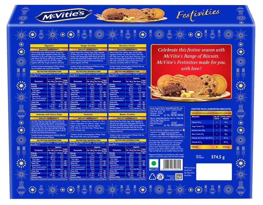 Festivities Gift Pack - Mcvities Assorted Biscuits