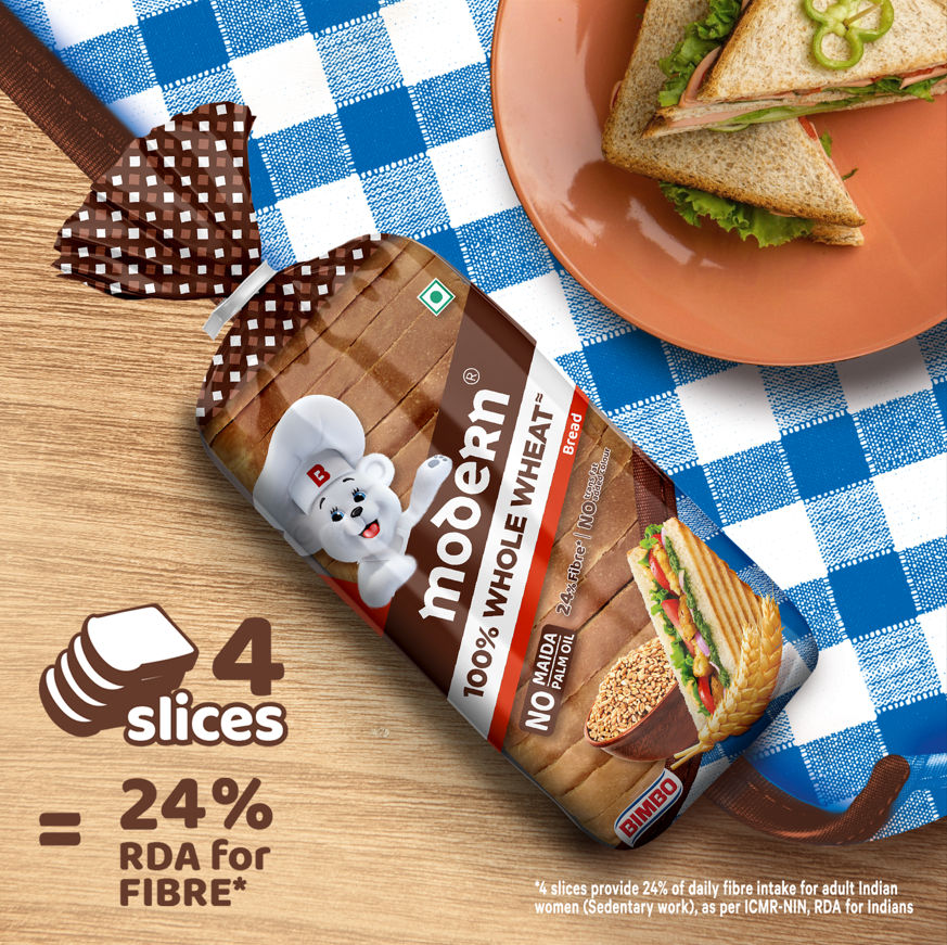 Hershey'S Cocoa + Almond Spread (350g) & Modern 100% Whole Wheat Bread (Zero Maida, No Trans Fat) (400g) Combo