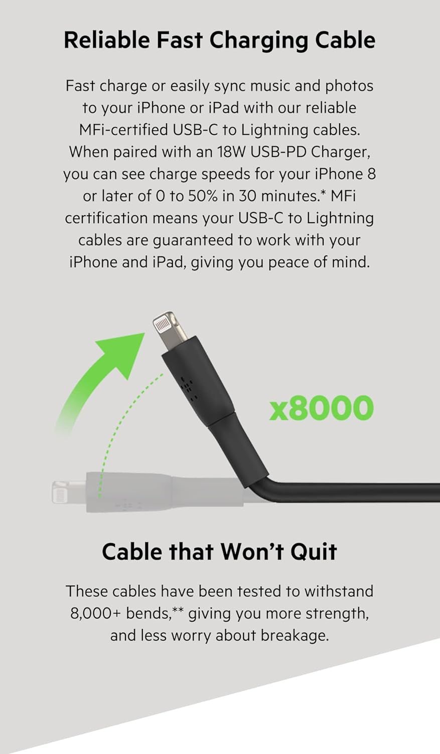 Belkin Lightning To Type C Cable | 1 m | Black