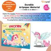 Unicorn Numbered Sticker Activity and Colouring Book for Age 3+ Kids ...