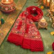 Red Embroidered Navratri Dupatta - Buy at ₹165 Online | Instant ...