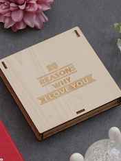 Wooden Love Notes Gift Box with 20 Heart Messages Set - Buy at ₹177 ...