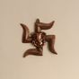 Buy eCraftIndia Brown Lord Ganesha On Swastik Metal Wall Hanging Online ...