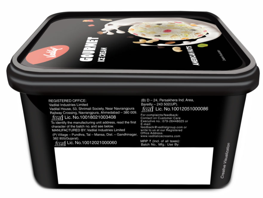 Vadilal American Nuts Ice Cream Tub