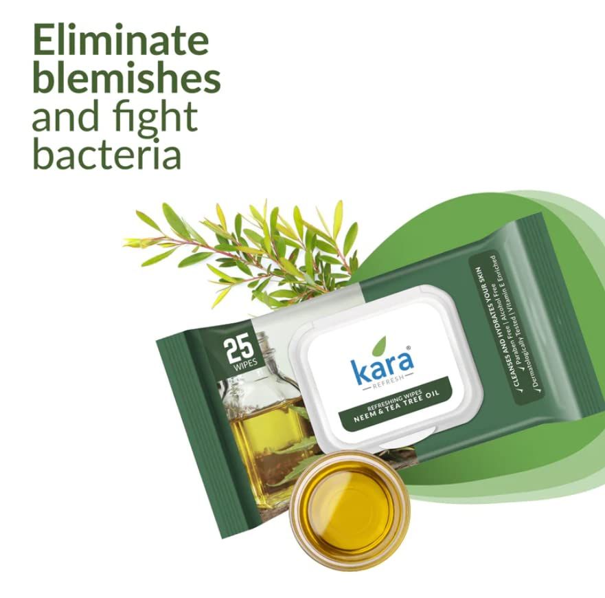 Kara Neem & Tea Tree Wipes
