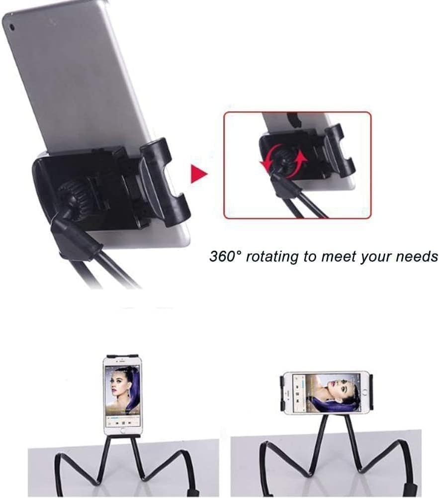 Sounce Lazy Neck 360 Rotating Flexible Holder-Stand | Compatible with 4-7 Inch Smartphones | Black