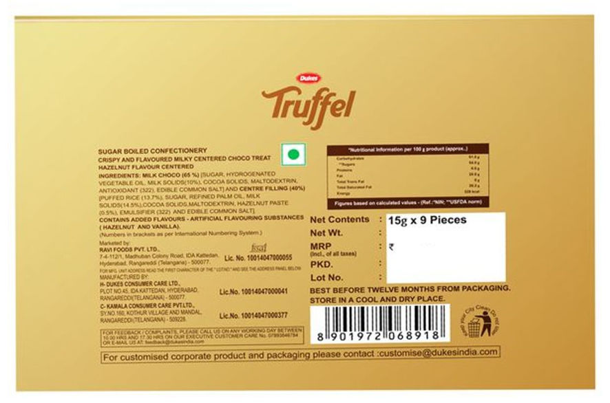 Dukes Truffel Hazelnut Chocolate