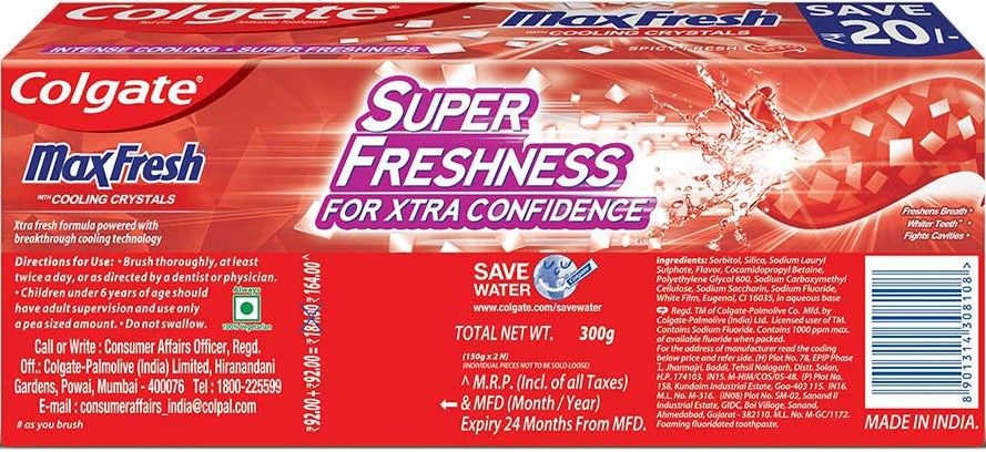 Colgate Max Fresh Cooling Crystals