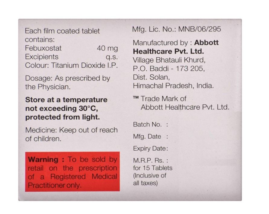 Febustat 40 Tablets
