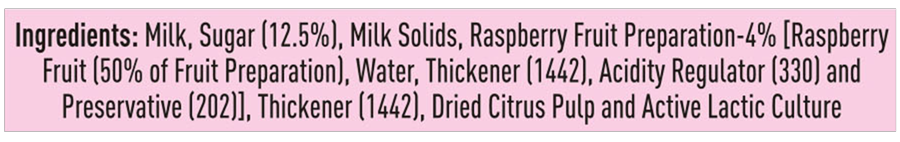Mother Dairy Yoghurt- Raspberry 100 g Combo