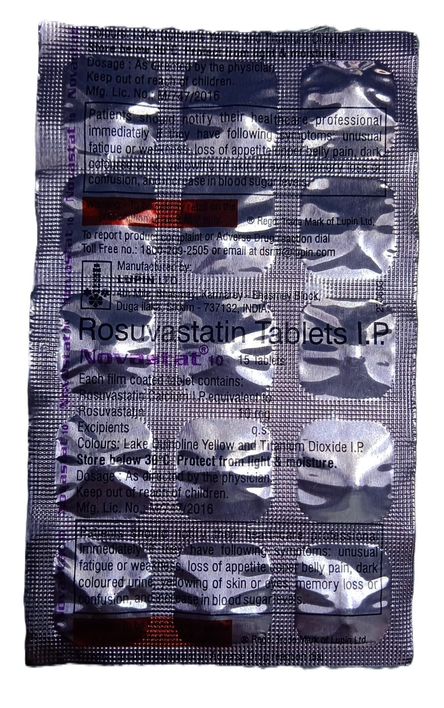 Novastat 10 Tablets
