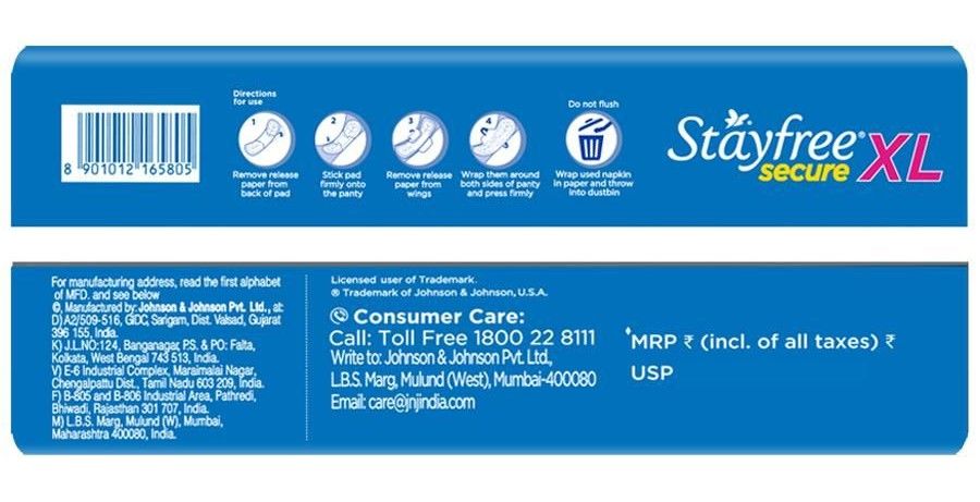 Stayfree Secure XL Sanitary Pads