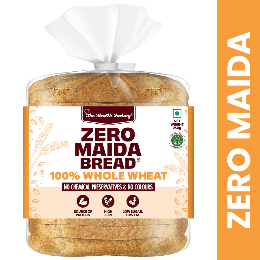 The Health Factory Zero Maida Bread - 100% Whole Wheat(1pc) & Onion(1pc) Combo
