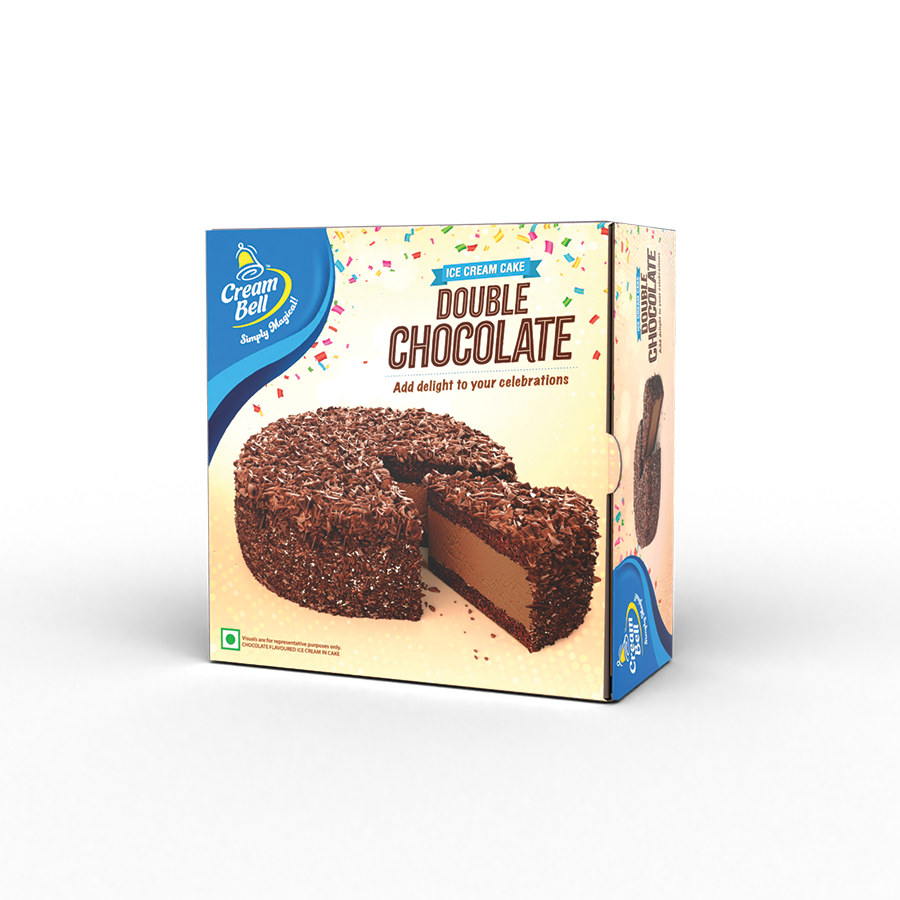 Cream Bell Double Chocolate Ice Cream Cake 500 ml Combo