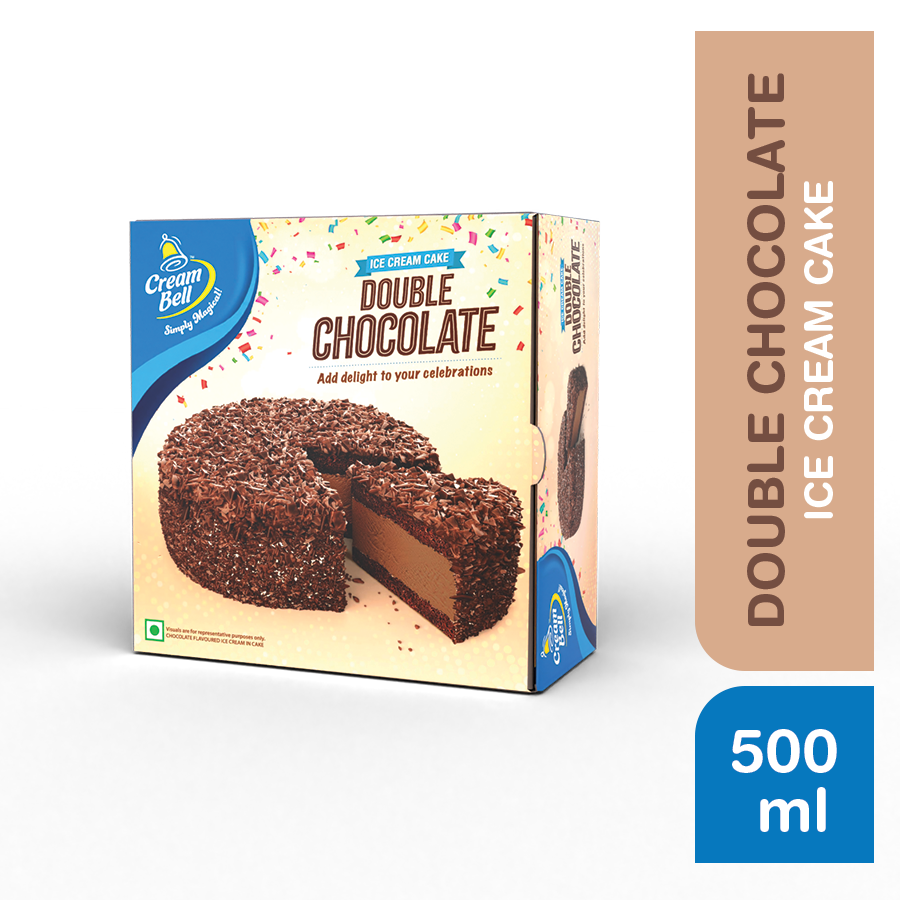 Cream Bell Double Chocolate Ice Cream Cake 500 ml Combo