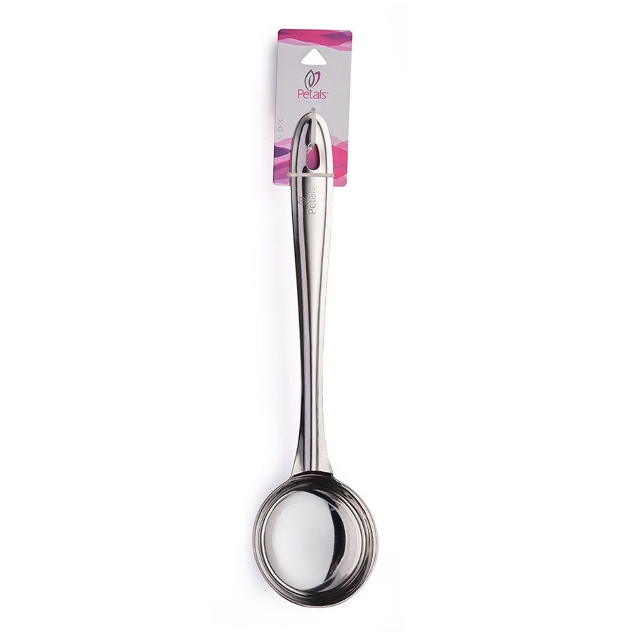 Petals Small Size SS Cooking Serving Spoon Spatula - Server Ladle | 19 Cm - 7.5 inch