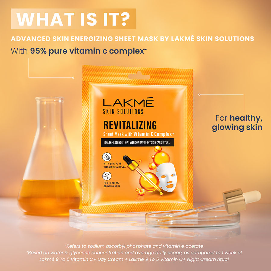 Lakme Skin Solutions Sheet Mask Revitalizing With Vitamin C