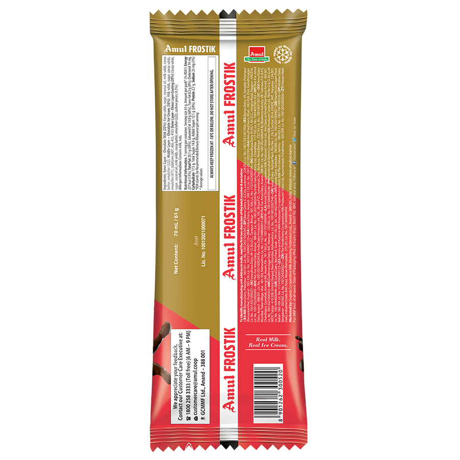 Amul Gold Frostik Ice Cream Stick 70 ml Combo