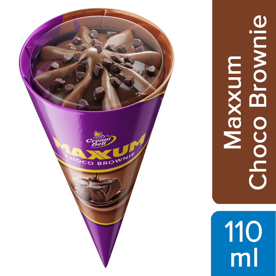 Cream Bell Maxxum Choco Brownie Cone