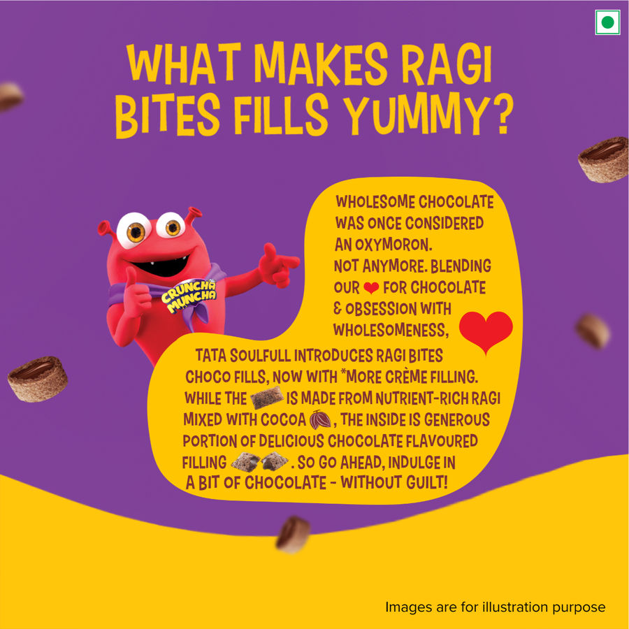TataÂ SoulfullÂ Ragi Bites Choco Fills, No Maida, More Cream Filling, Kids Cereal 500 gms Combo