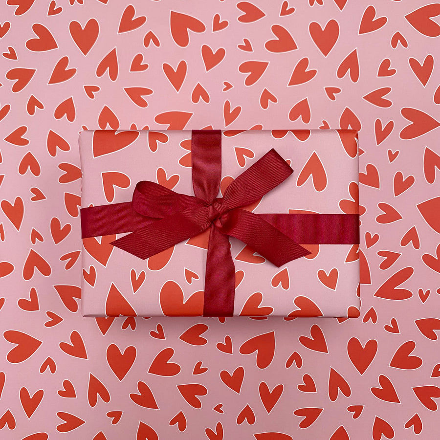 Archies Gift Wrapping Paper - Heart Print