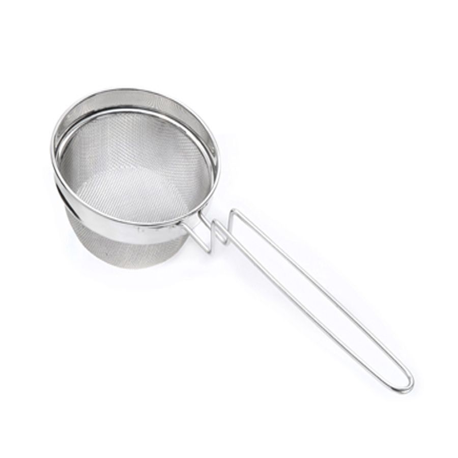 Petals SS Long Handle Deep Fryer Juice Soup Vegetable Strainer Drainer | 13 Cm - 5 inch