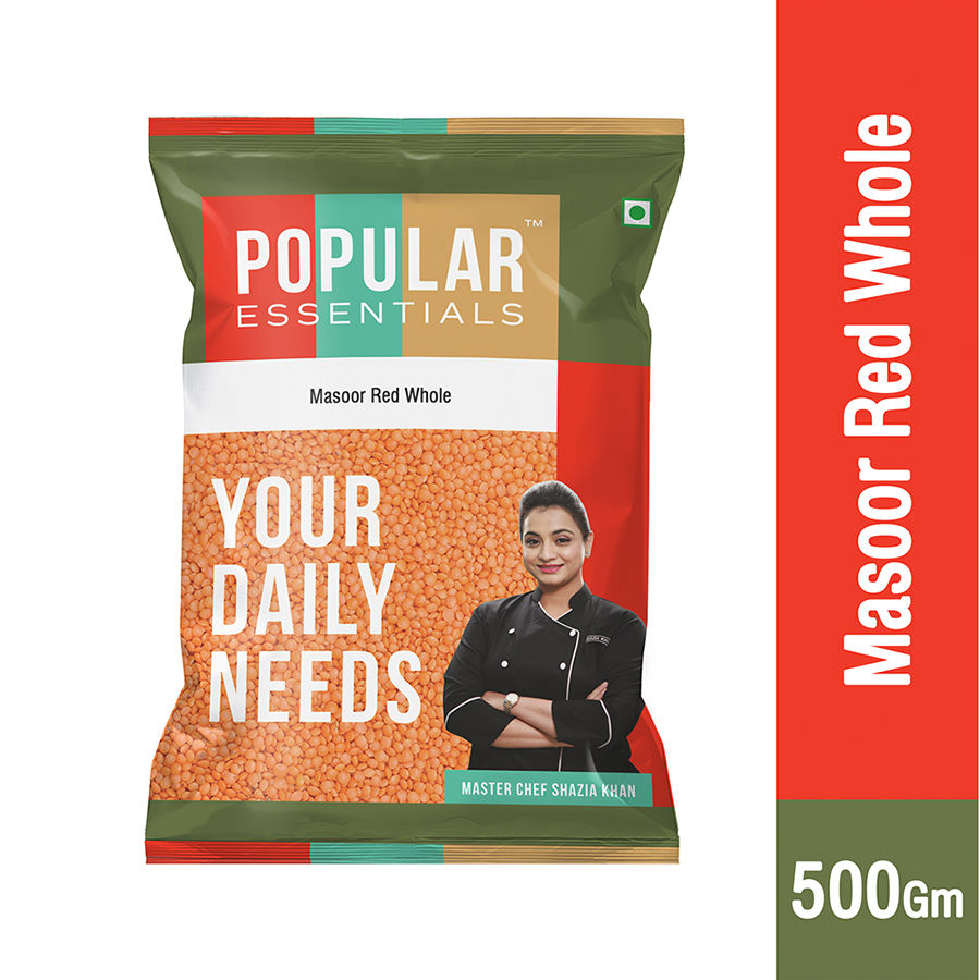 Popular Essentials Masoor Gola Red | Un-Polished