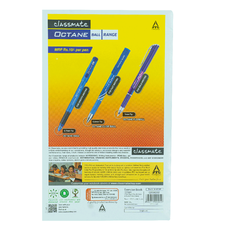 Classmate Longbook Single Line I Assorted 272X167 7