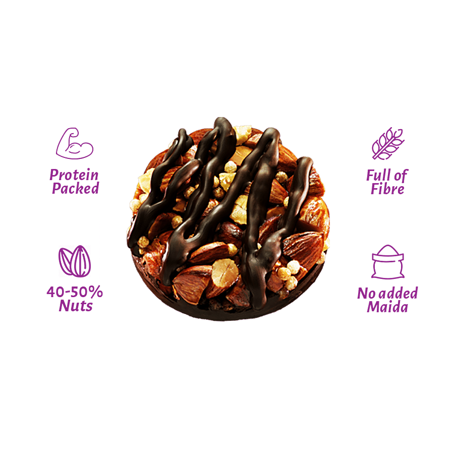 Open Secret Zero Maida Chocolate Almond Cookies | Pack of 6 | Healthy Snacks | High Protein