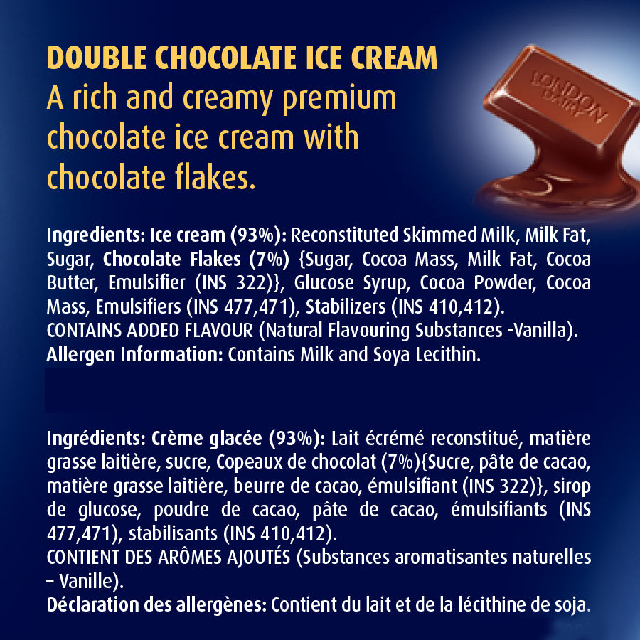 London Dairy Double Chocolate Ice Cream cup 125 ml Combo