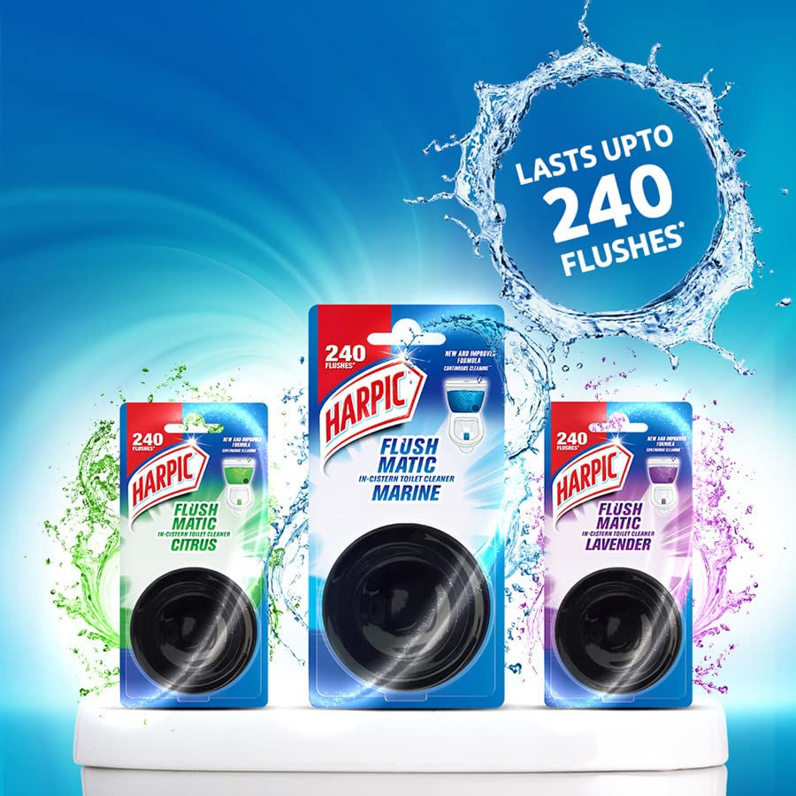 Harpic Flushmatic Citrus Toilet Cleaner Blocks
