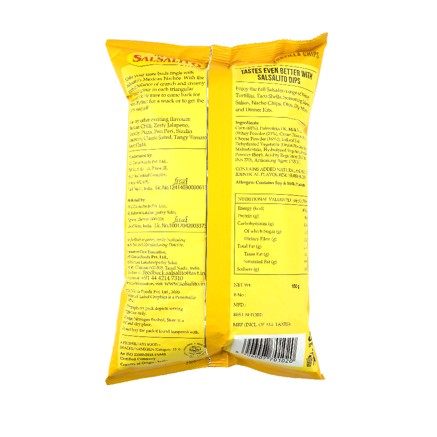 Salsalito Nacho Chips - Creamy Cheese 