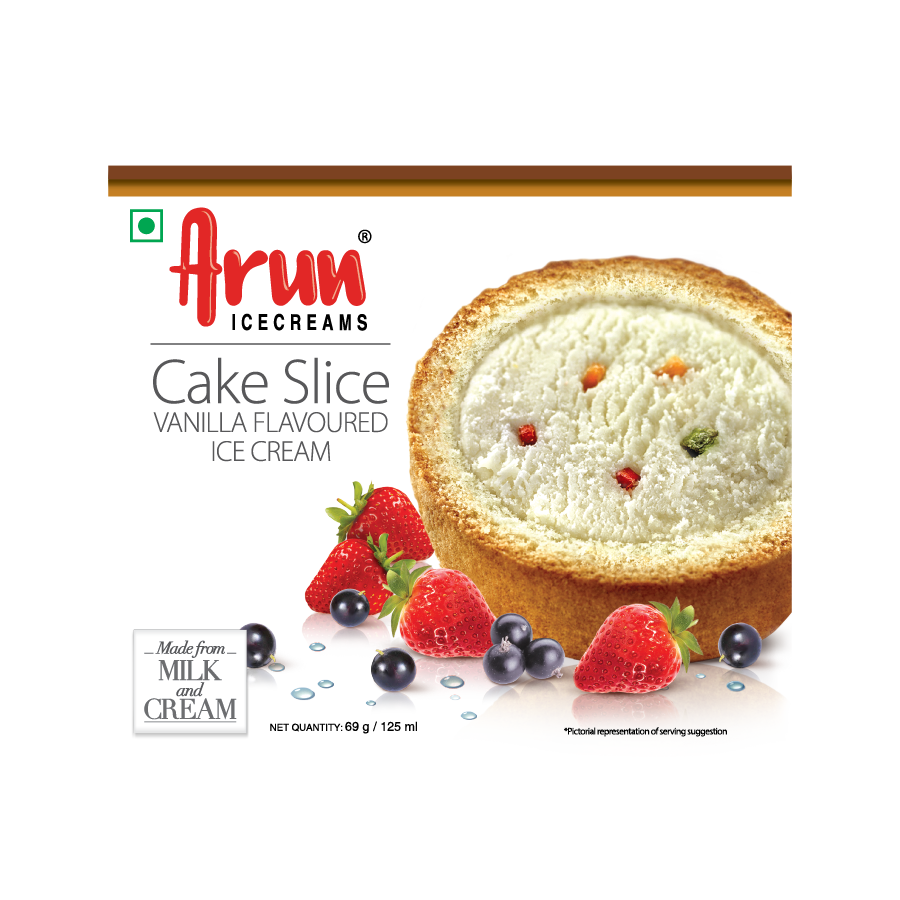 Arun Vanilla Ice Cream Cake Slice