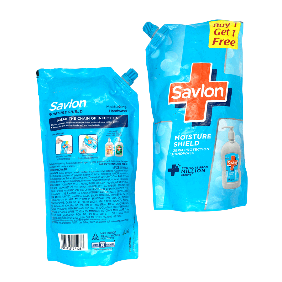 Savlon Moisture Shield Germ Protection Handwash Refill (Buy 1 Get 1 Free)