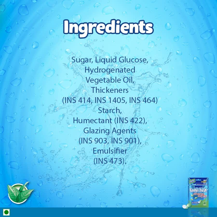 Center Fresh Mint, Chewy Mints, Spearmint Flavour Candy Pouch