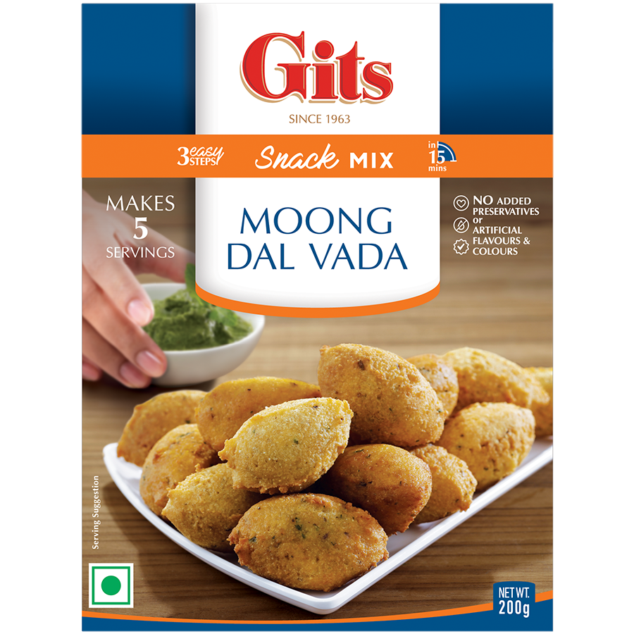 Gits Moong Dal Vada Instant Snack Mix