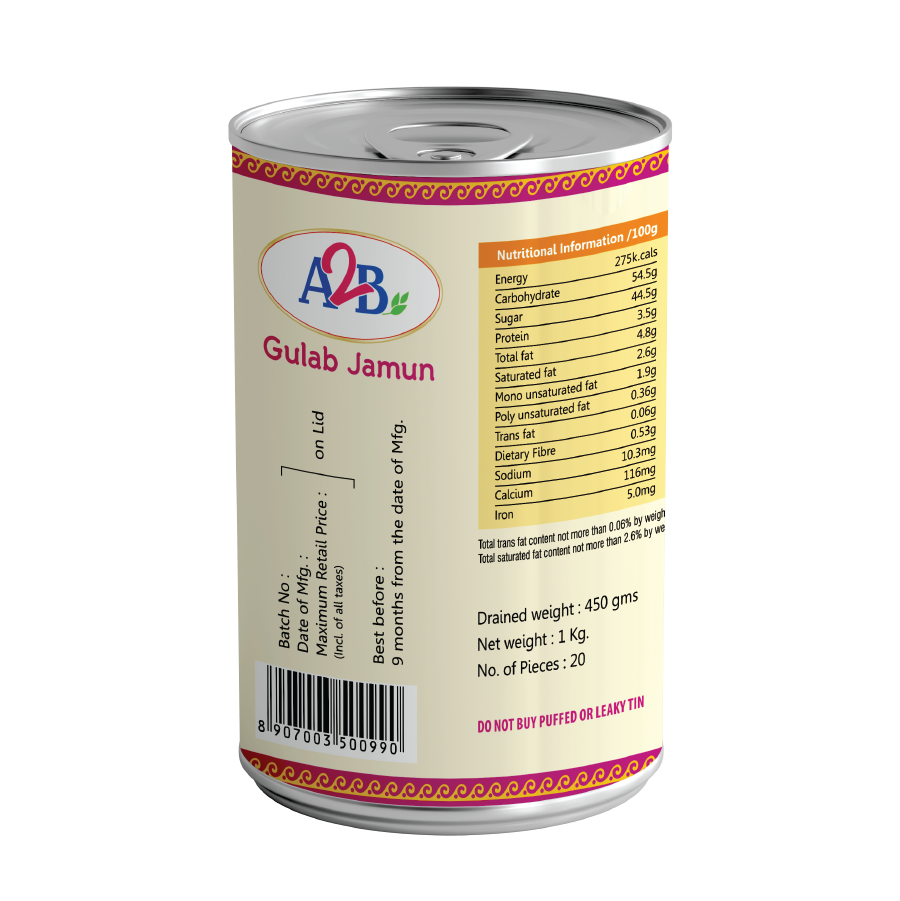 A2B Gulab Jamun Tin