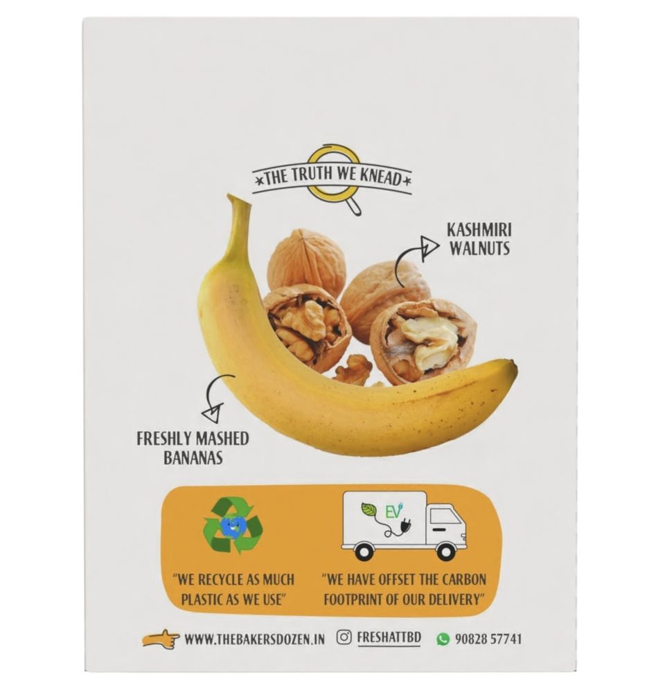 Banana Walnut Cake 150G(150gms) & Vanilla Cake(150gms) Combo