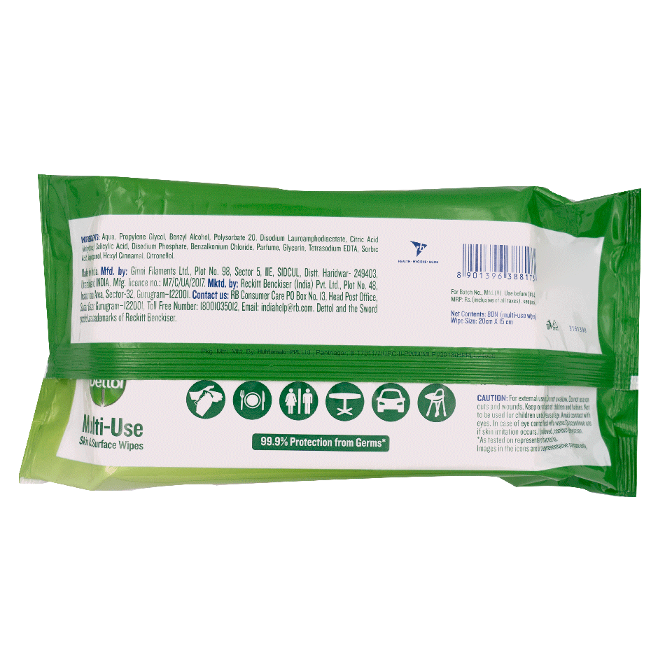 Dettol Multi-Use Skin and Surface Wet Wipe