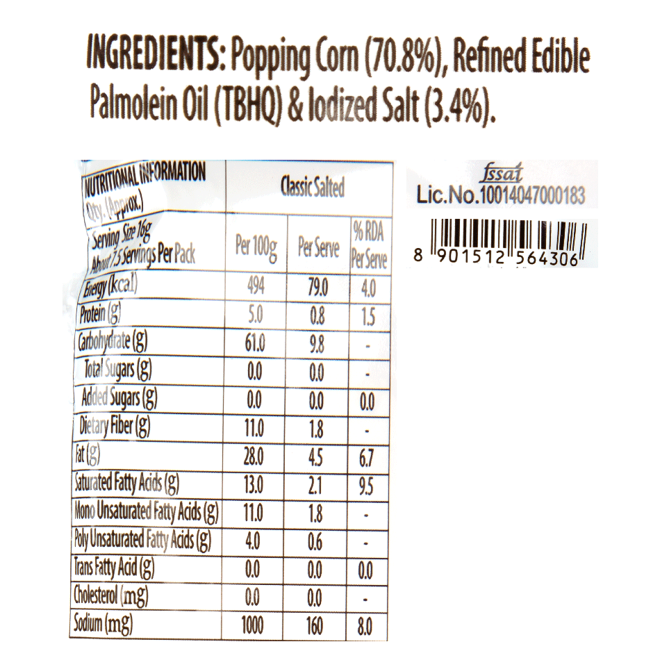ACT II Instant Popcorn | Classic Salted | Family Pack 120 g Combo