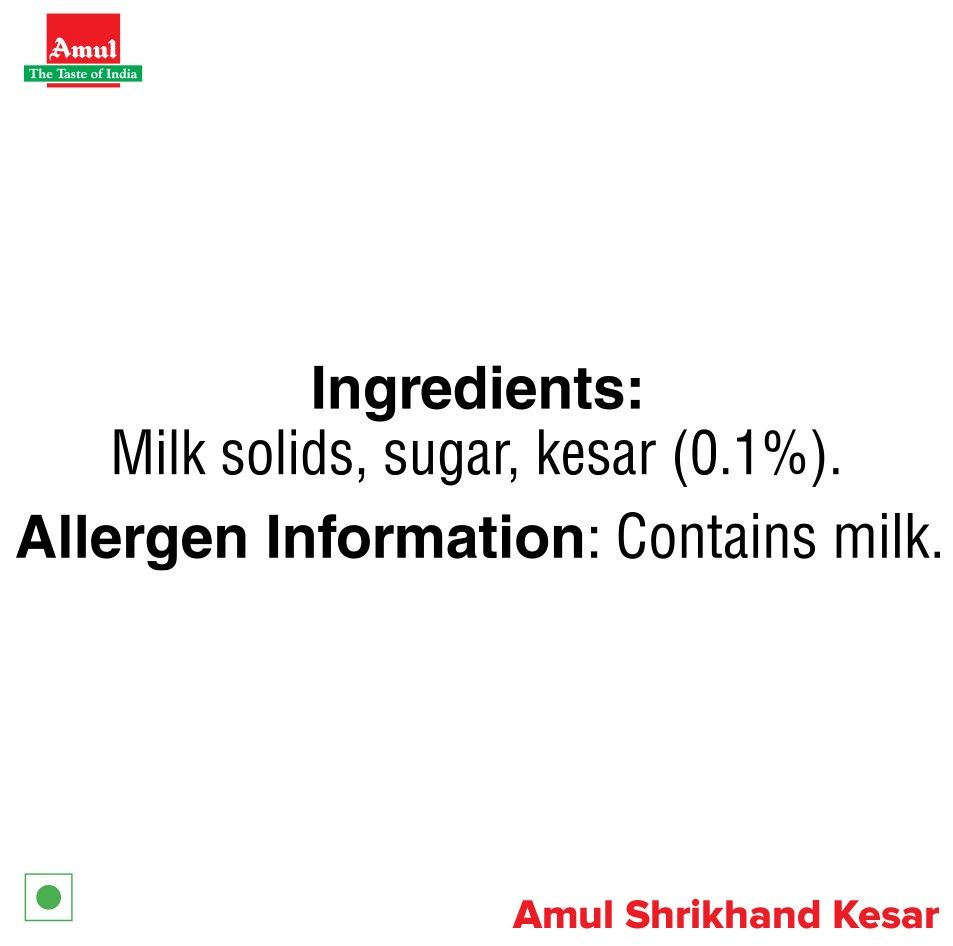 Amul Shrikhand Kesar 500 g Combo