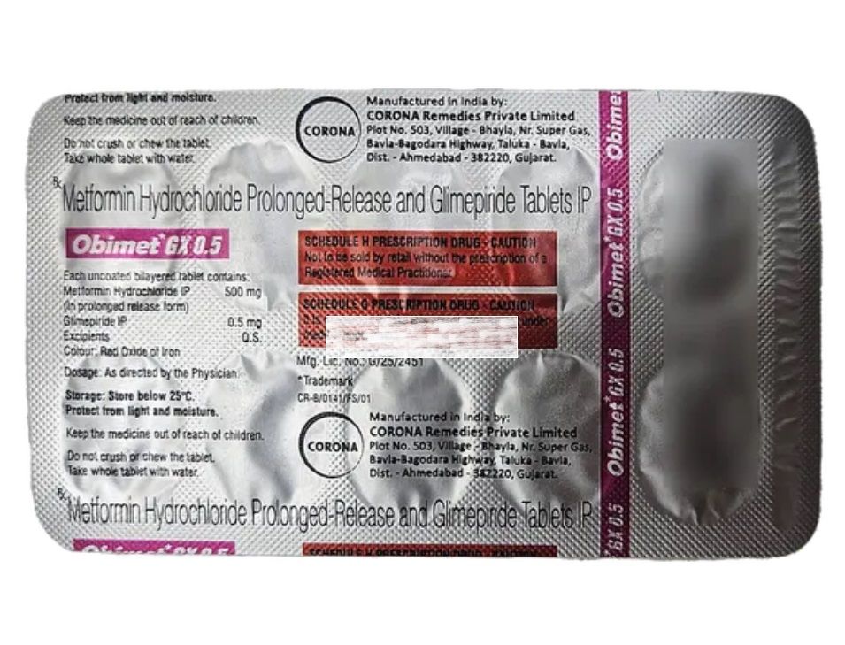 Obimet GX 0.5 Tablets