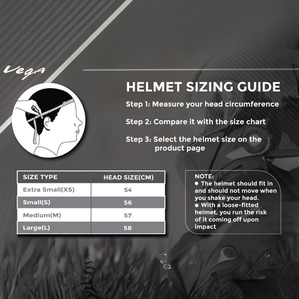 Vega Crux Black Helmet-L