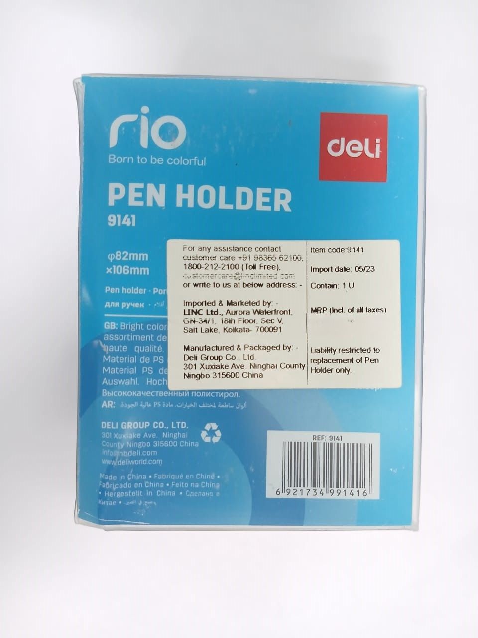 Deli W9141 Dual Color Pen Holder 1 T - Assorted