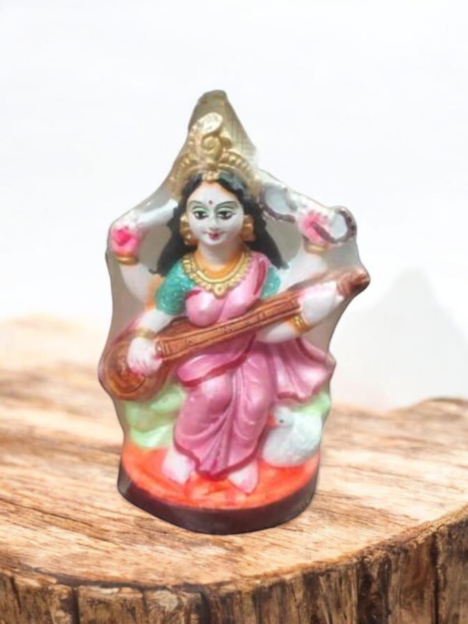 Tiyutraditions Saraswati Pooja Clay Idol