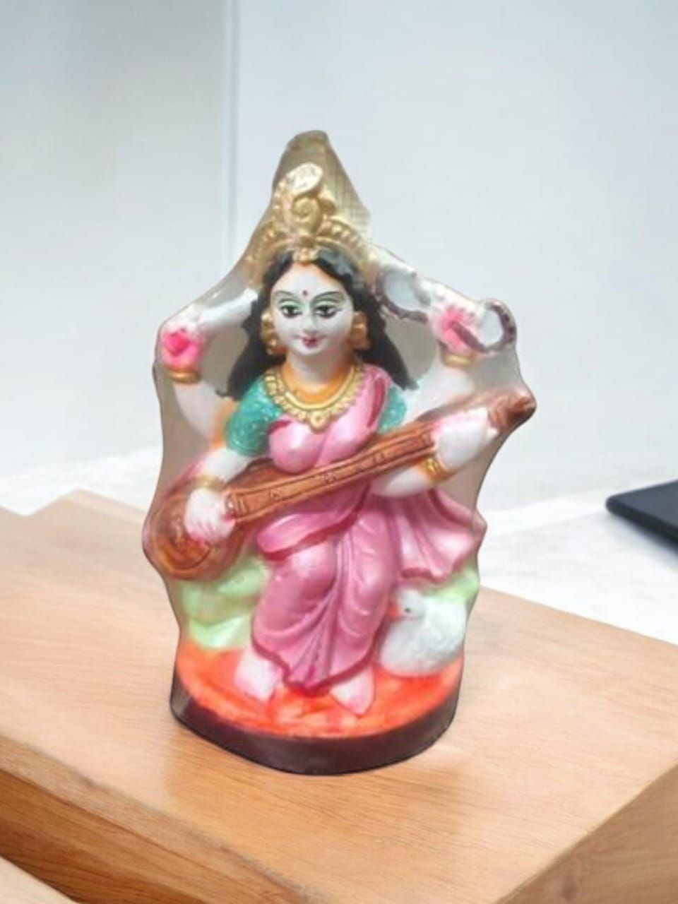 Tiyutraditions Saraswati Pooja Clay Idol