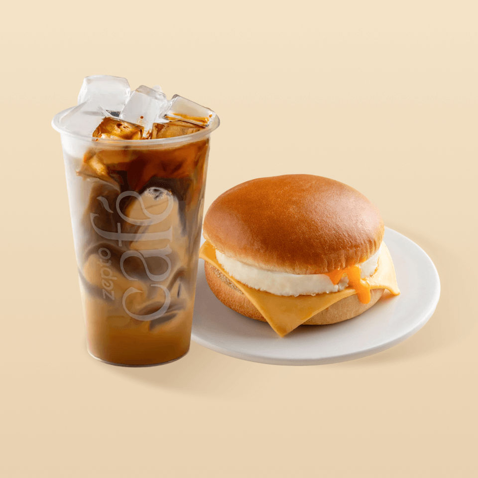 Double Egg & Cheese Sandwich (1pc) & Vietnamese Cold Coffee (1pc) Combo  