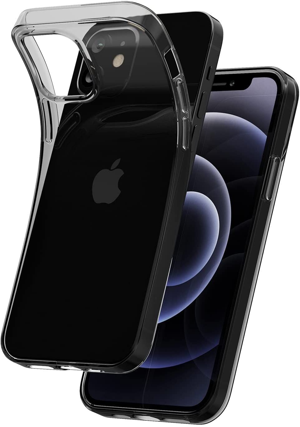 ExpressB For iPhone 12 | 12 Pro Case Cover Clear Transparent | Thin Soft Back - Clear Black